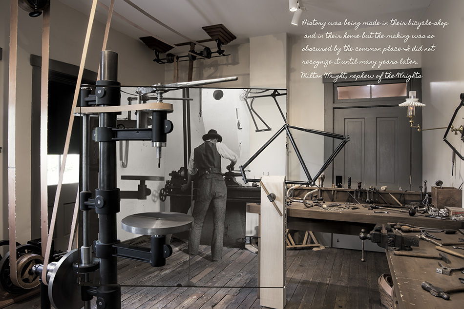 Wright Brothers Bike Shop by Dan Cleary of Cleary Creative Photography in Dayton OHio