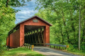 Charleston Mill covered bridge Green County Ohio by Dan Cleary