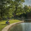 Fishing at Kettering Ohio Lincoln Park pond by Dan Cleary