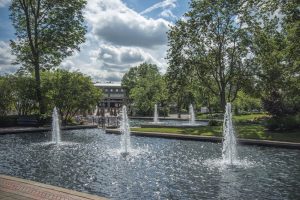 Kettering Ohio's Lincoln Park fountain by Dan Cleary