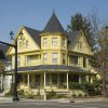 Yellow house in downtown Tipp City Ohio by Dan Cleary