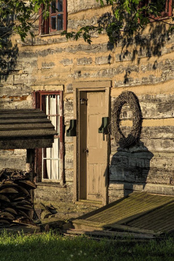 front door of 1800s farm at Caesars Creek park by Dan Cleary