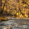 Little Miami river in fall at John Bryan park Yellow Springs by Dan Cleary