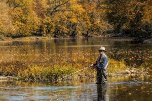 Miami County Ohio trout fisherman by Dan Cleary