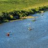 Kayaker on Great Miami river in Piqua Ohio by Dan Cleary