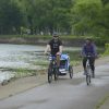 Bike Rider on Great Miami River bike trail by Dan Cleary