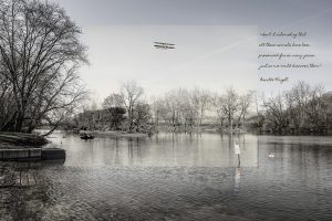 Test Flight On The Miami River Wright Brothers Then and Now series by Dan Cleary