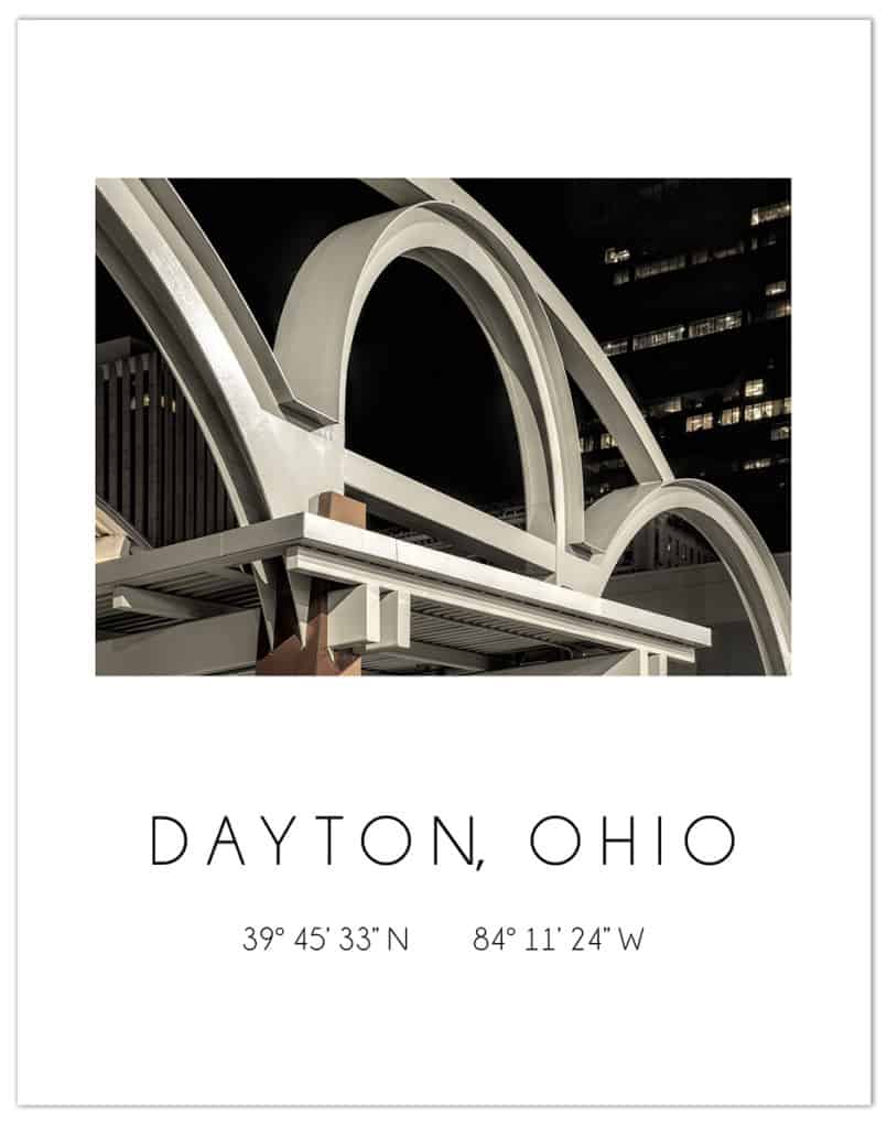 Dayton By Number Poster - RTA hub by Dan Cleary