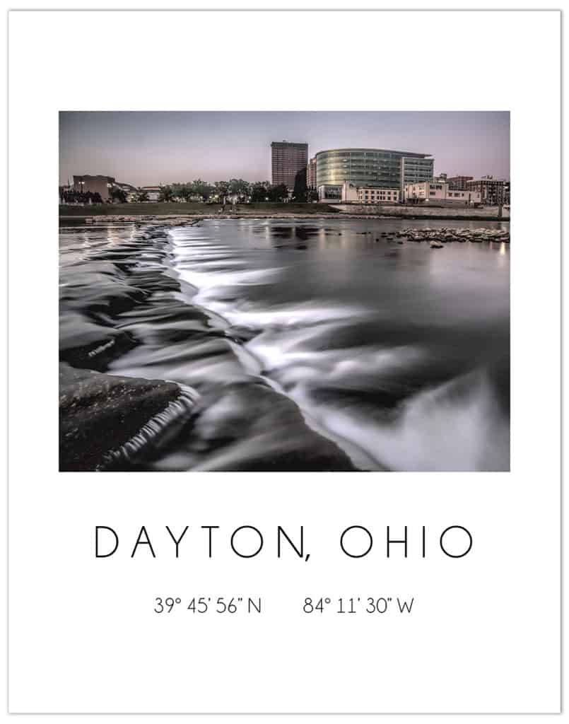 Dayton By Number Poster - Riverscape by Dan Cleary