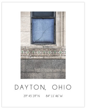 Blue Window in downtown Dayton Ohio by Dan Cleary of Cleary Creative Photography