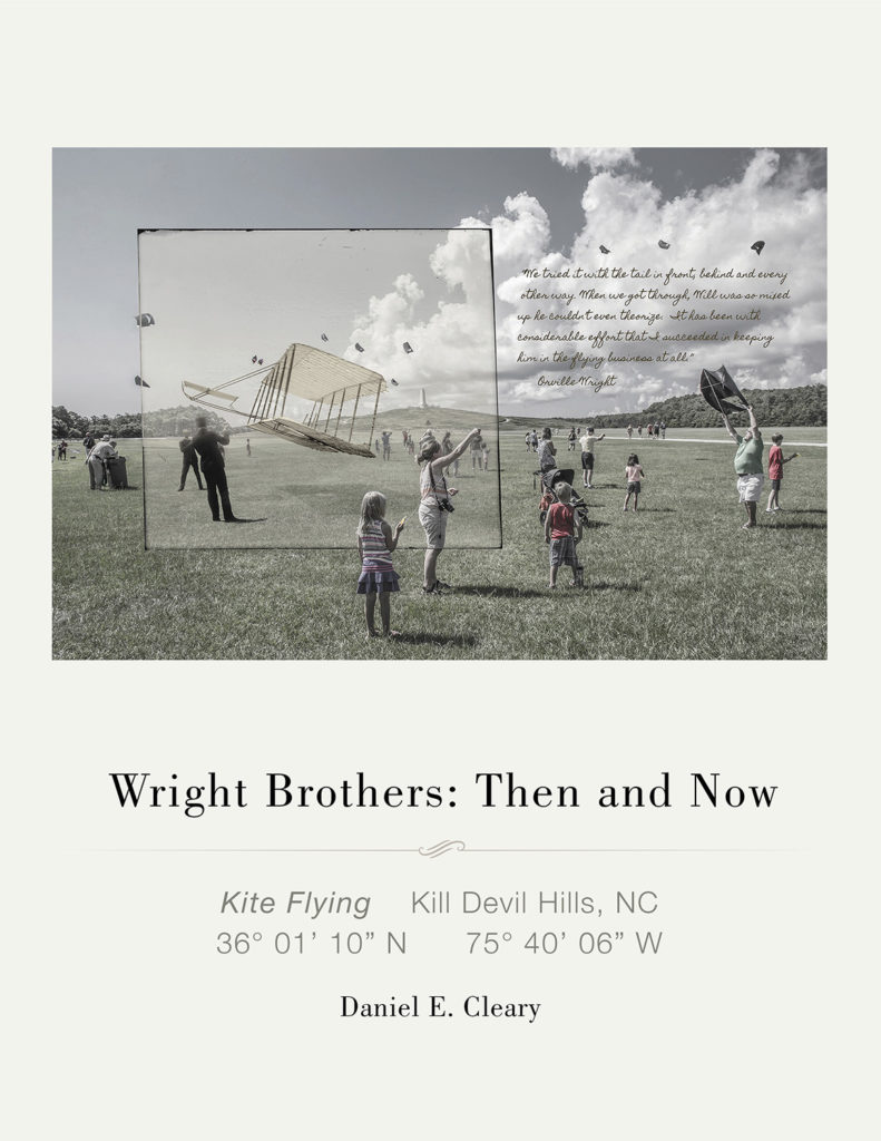 Wright Brothers Then and Now Kite Flying poster