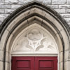 Red Door at Trinity Church in Toledo, Ohio by Dan Cleary