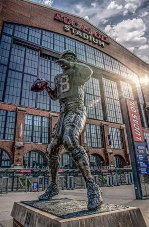Payton Manning Statue Indianaplis Indiana by Dan Cleary