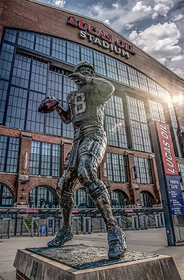 Payton Manning Statue Indianaplis Indiana by Dan Cleary