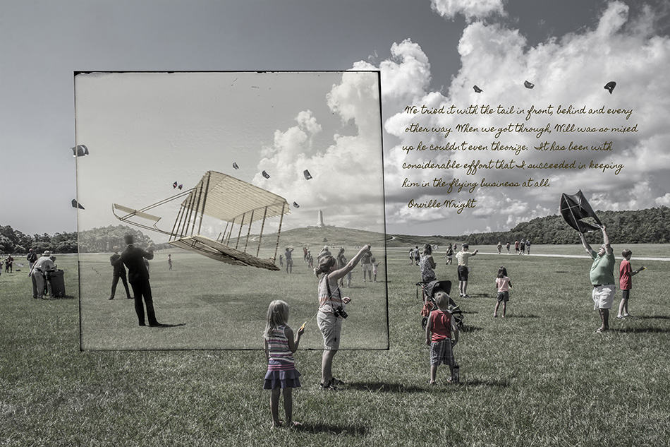 Wright Brothers: Then and Now fine art photograph
