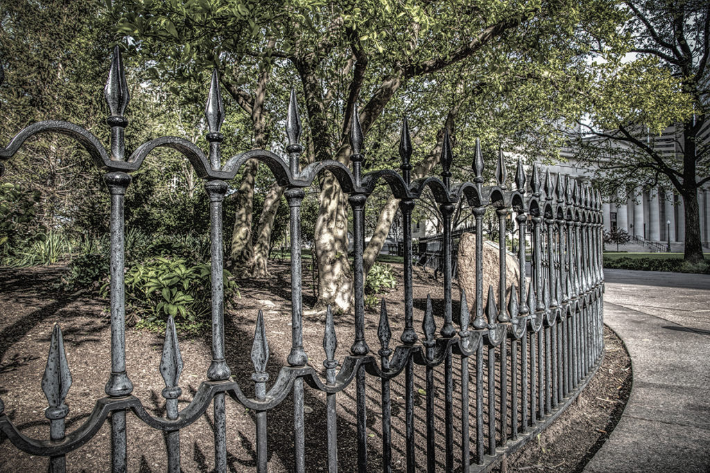 Iron Fence At The Ohio Statehouse by Dan Cleary