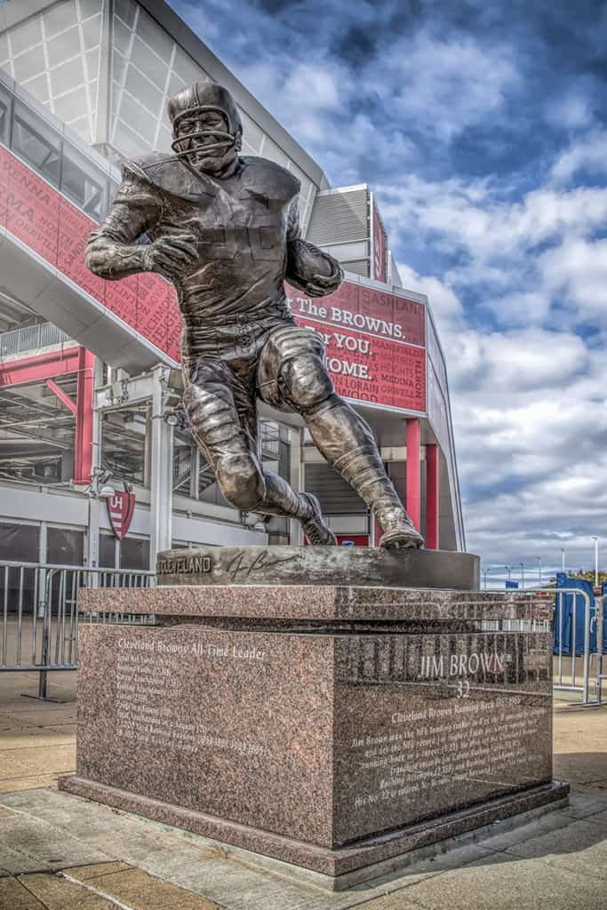 Jim Brown Statue Cleveland Browns stadium