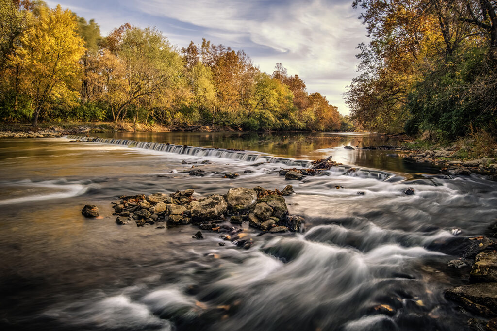 The Mad River in Fall Dayton Ohio