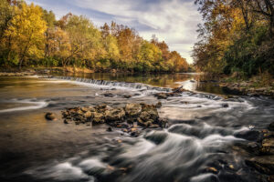 The Mad River in Fall Dayton Ohio