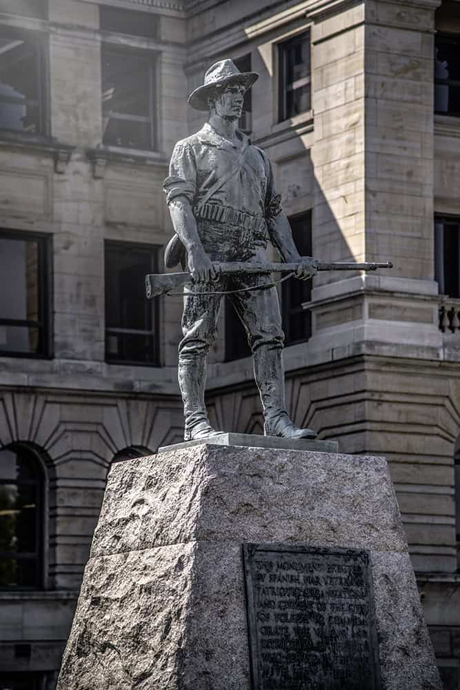 Spanish War Veterans Monument in front of the Lucas County Courthouse, Toledo, Ohio