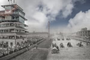 Indianapolis 500 1913 race Then and Now fine art photograph