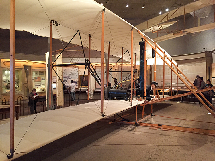 Wright Brothers plane at the Smithsonian Air and Space Museum